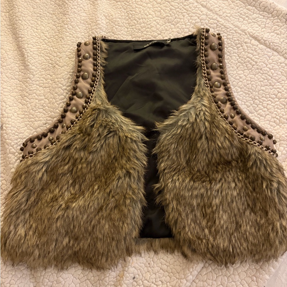 Ark & Co Black Vest with Studded Accents
